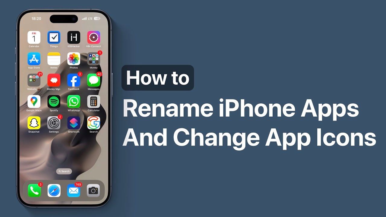 Как переименовать приложения на iPhone и изменить значки приложений