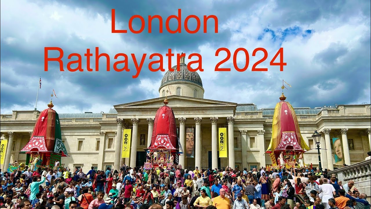 ISKCON LONDON RATH YATRA 2024 - London Hindu Festival Procession - Hare Krishna Mantra London