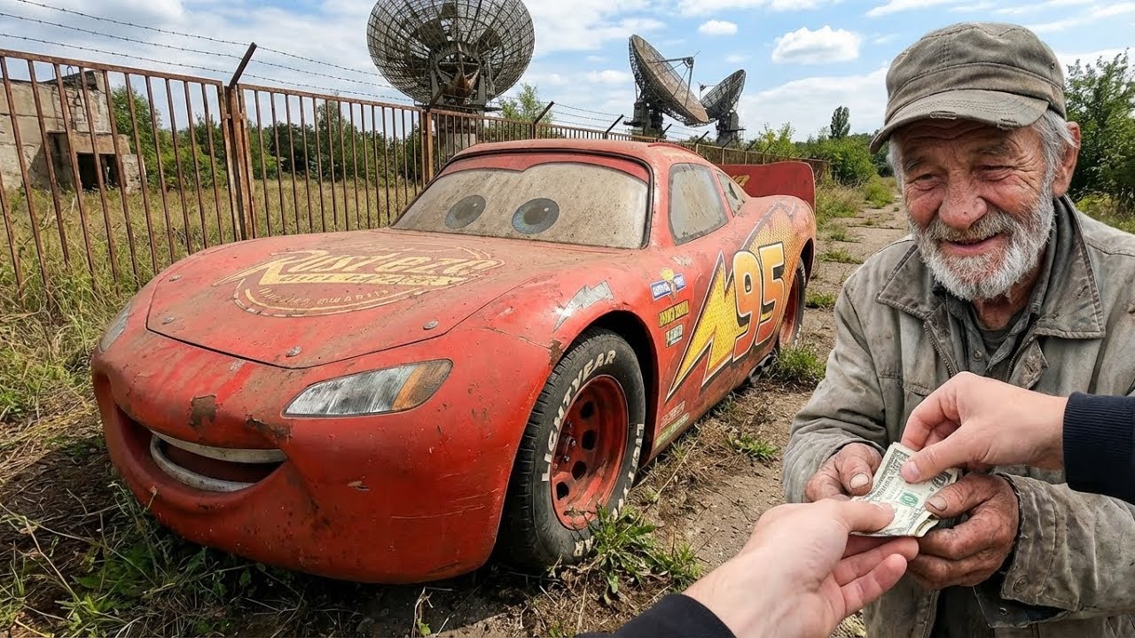 POV ASMR Car Restoration  2006 Lightning McQueen Abandoned Near Dry River Crossing — Bought for $300