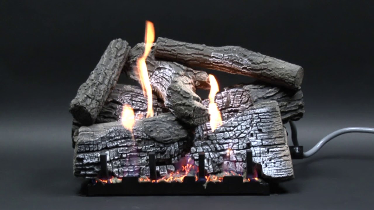 Super Stacked Wildwood 18-inch Log Set on Vent-Free Slope Glaze Burner