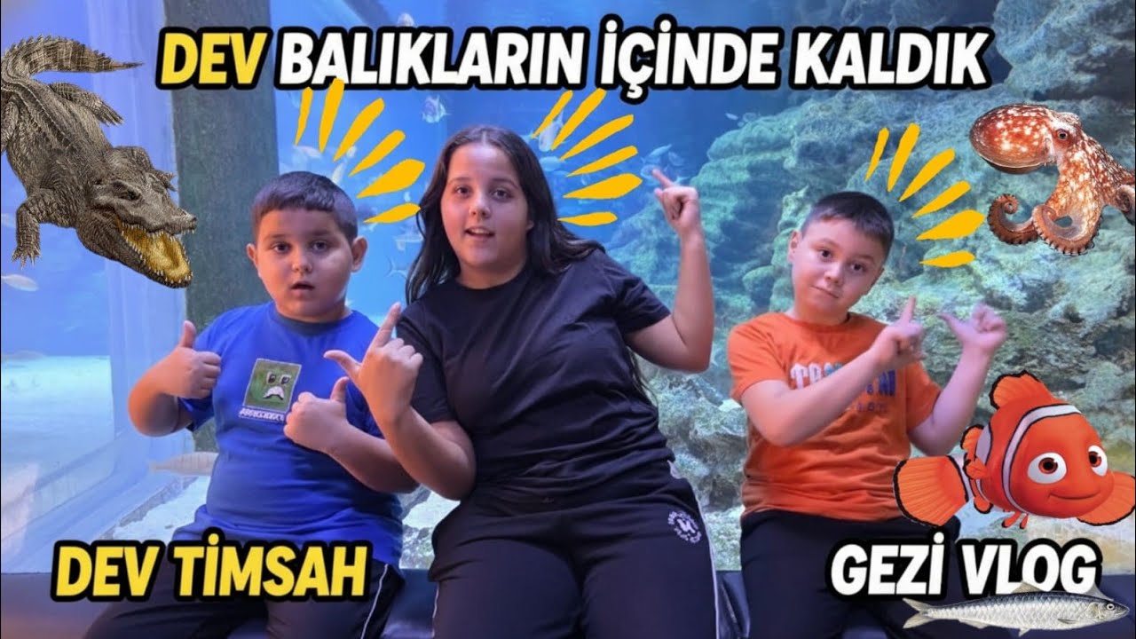 DEV BALIKLARIN İÇİNDE KALDIK!!!EMAR AKVARYUM GEZİSİ VLOG