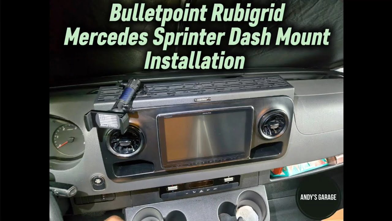 Bulletpoint Rubigrid Dash Accessory and Phone Mount Installation 2019+ Mercedes Sprinter VS30
