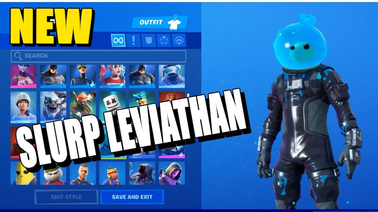 FORTNITE SLURP LEVIATHAN SKIN w/ ALL POPULAR DANCE EMOTES