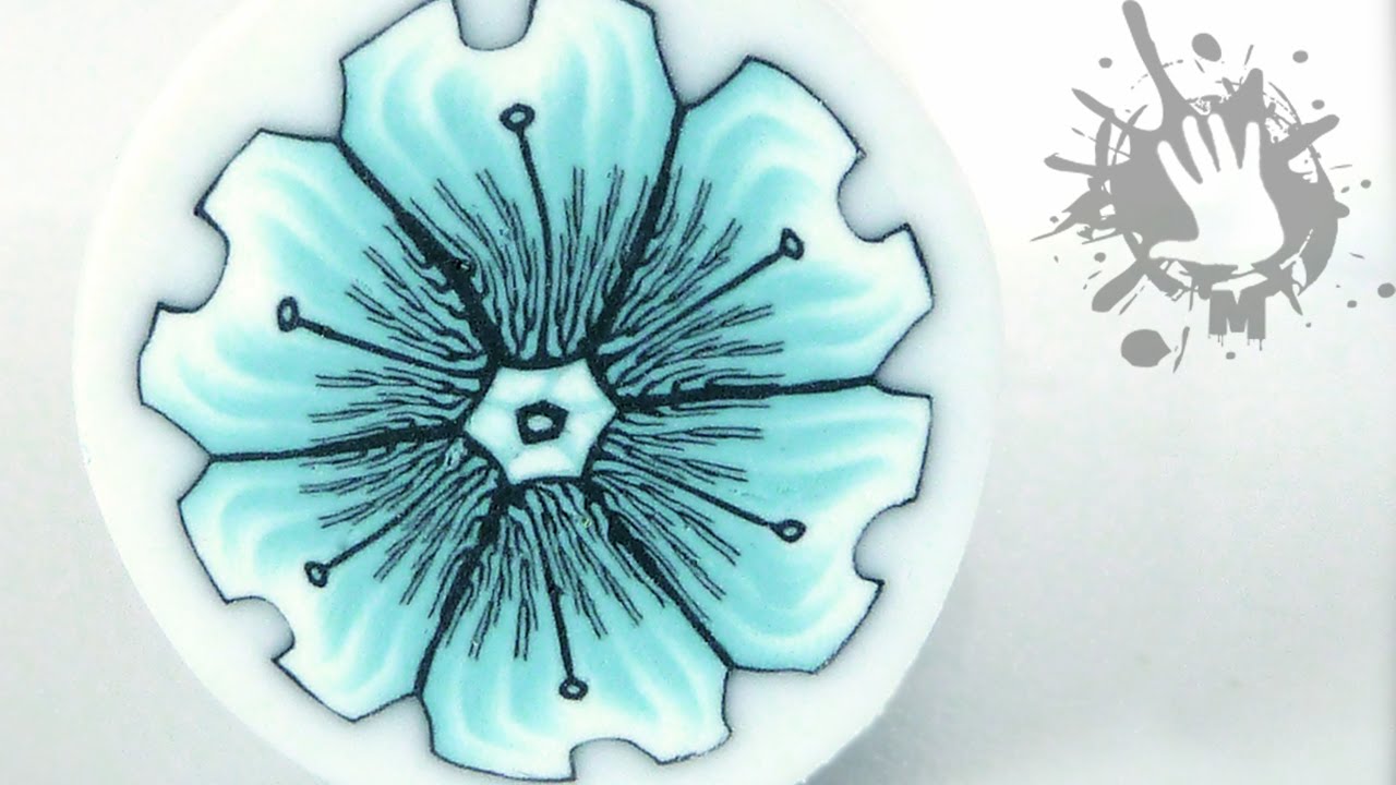 Polymer clay tutorial Murrina Fiore Cristal / Millefiori cane Cristal