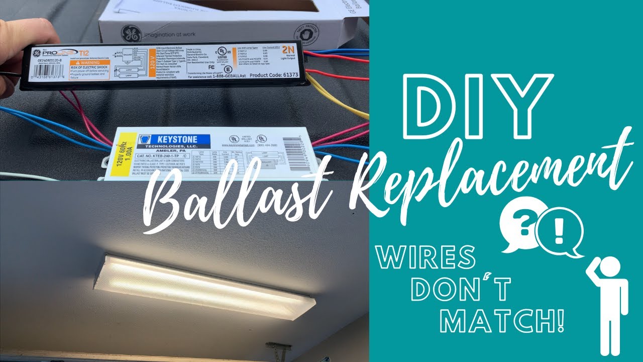 Garage Light DIY fix: Wire colors don’t match on replacement light ballast.