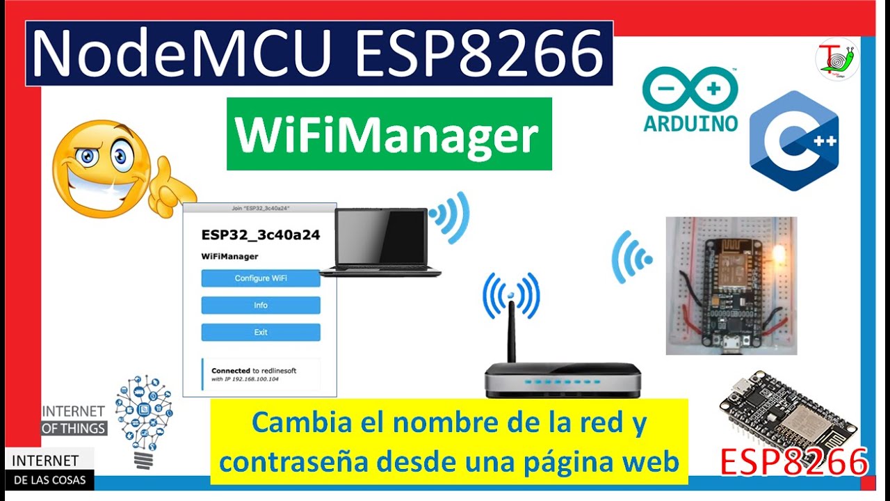 ✔️ WiFiManager con NodeMCU ESP8266 - 👈 Cambia SSID y PWD desde página -😉 Curso IoT con ESP8266 #18
