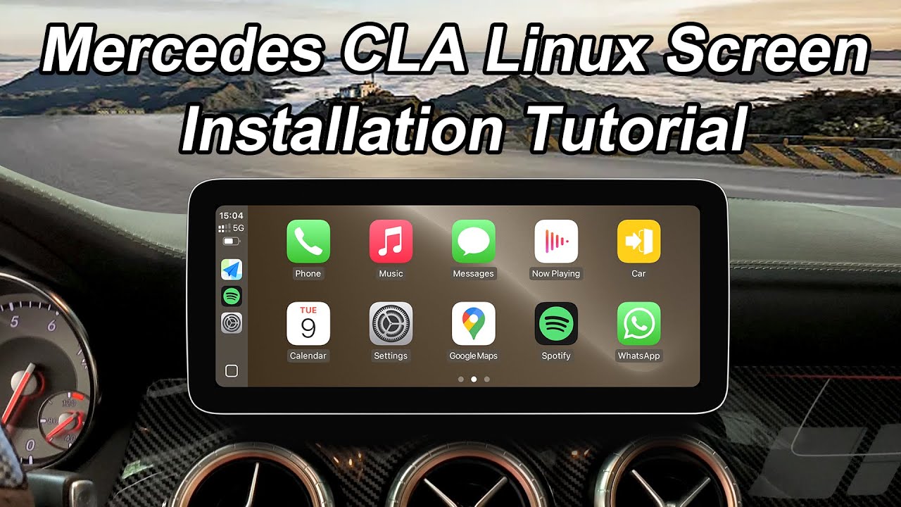 Upgrade your mercedes C117 CLA-Class car with a modern style Linux screen.