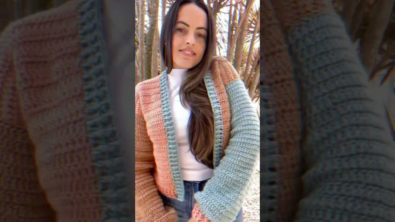 Como fazer um casaco de crochê super fácil / Tutorial disponível no canal 🧶