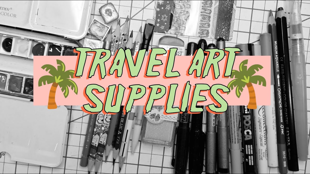 Travel Art Supply Bag 🌴pack with me☀️