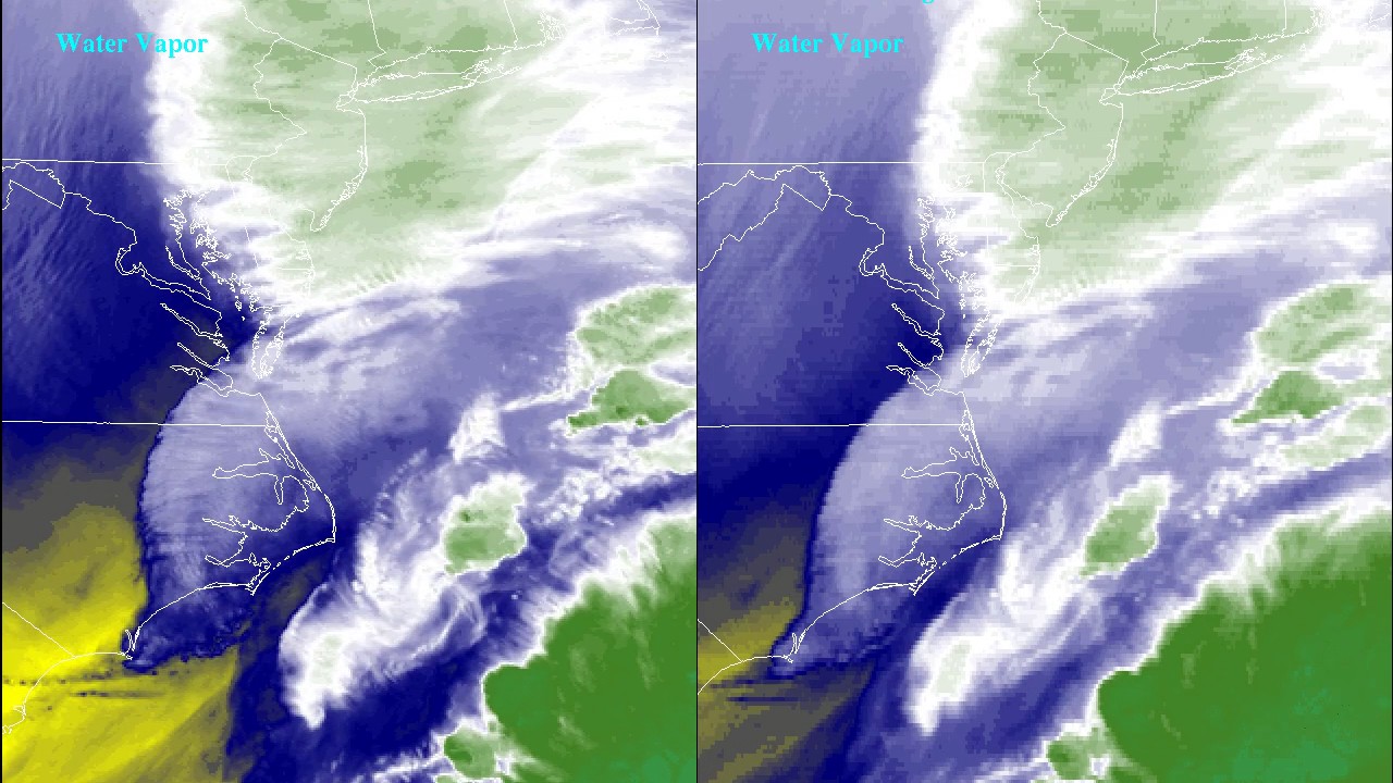 Water Vapor Imagery of Developing Winter Storm