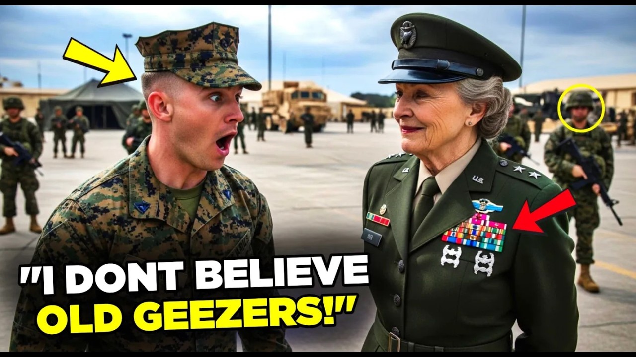 Marine Captain Casually Asked the Elderly Woman Her Rank, 