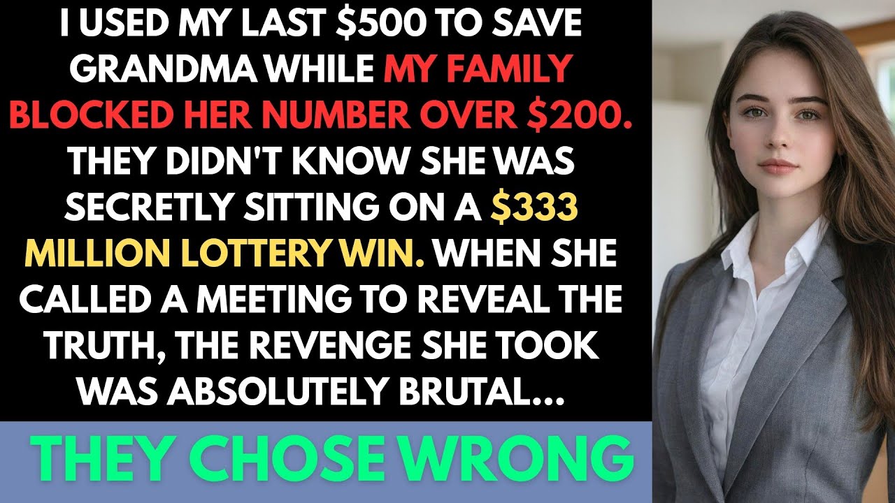My Family Ignored Grandma's Help Plea — I Used My Last $500, She Won $333M Lottery & Tested Us.