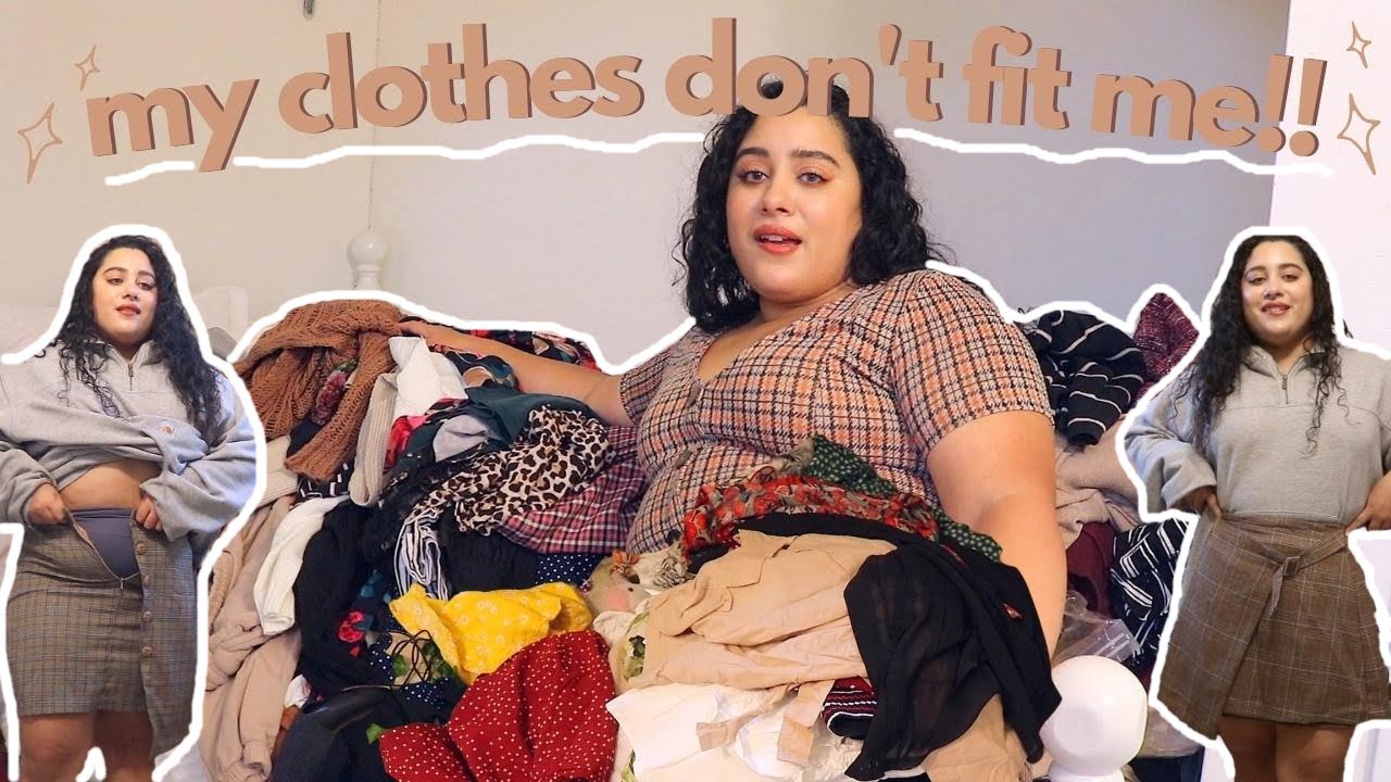 Decluttering my closet after GAINING WEIGHT | my clothes don't fit me anymore