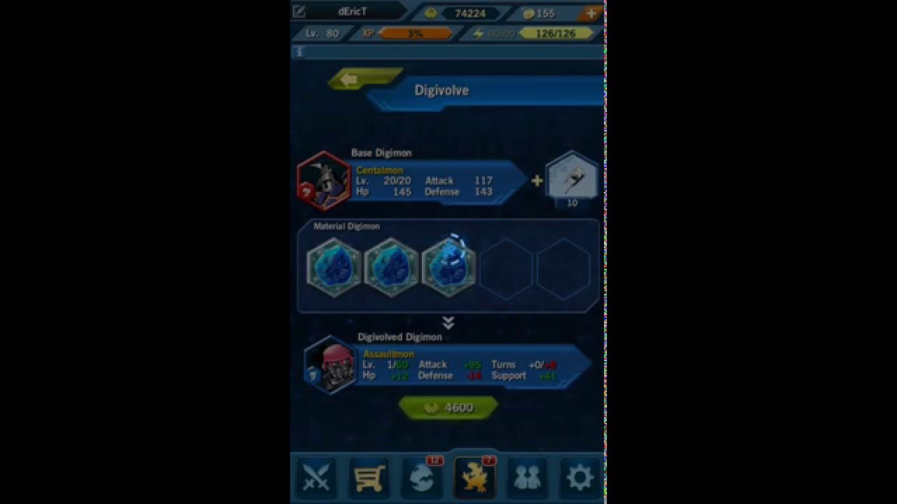 Digimon Heroes! - Evolving Centalmon to Assaultmon