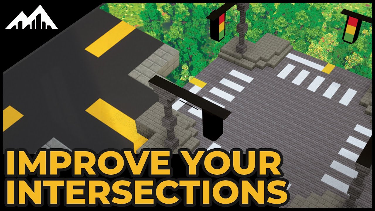 How to Build an Intersection | Minecraft City Tutorial