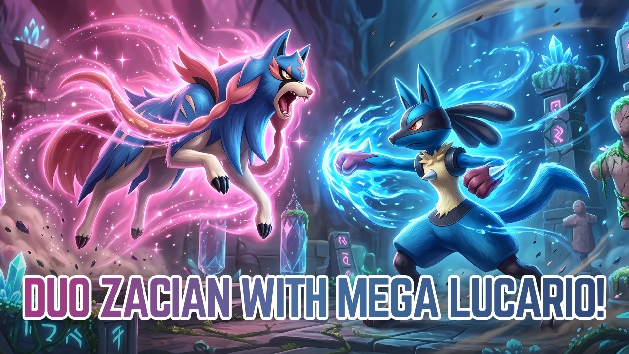 DUO! Zacian PUNCHED by Mega Lucario Bullet Punch!