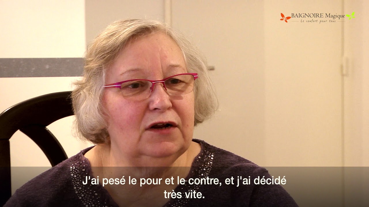 Pose d'une porte étanche dans la baignoire : Avis de Martine – BAIGNOIRE-MAGIQUE
