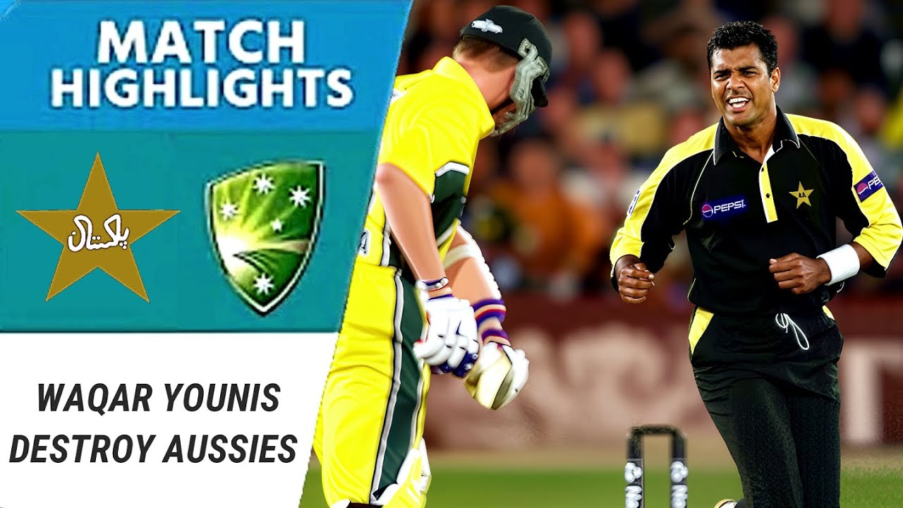 Waqar Younis Destroyed Australia With 6 Wickets | Adam Gilchrist Blistering Knock 70 Off 44 Balls