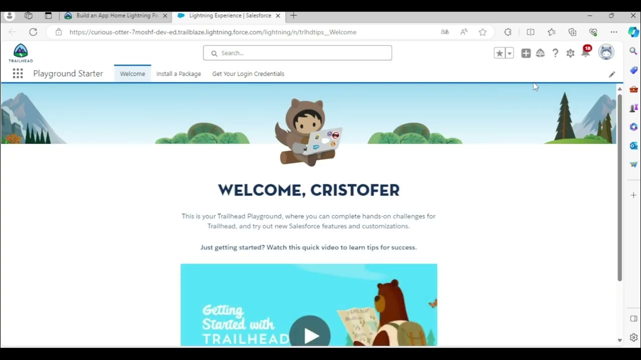 Lightning App Builder - Build an App Home Lightning Page