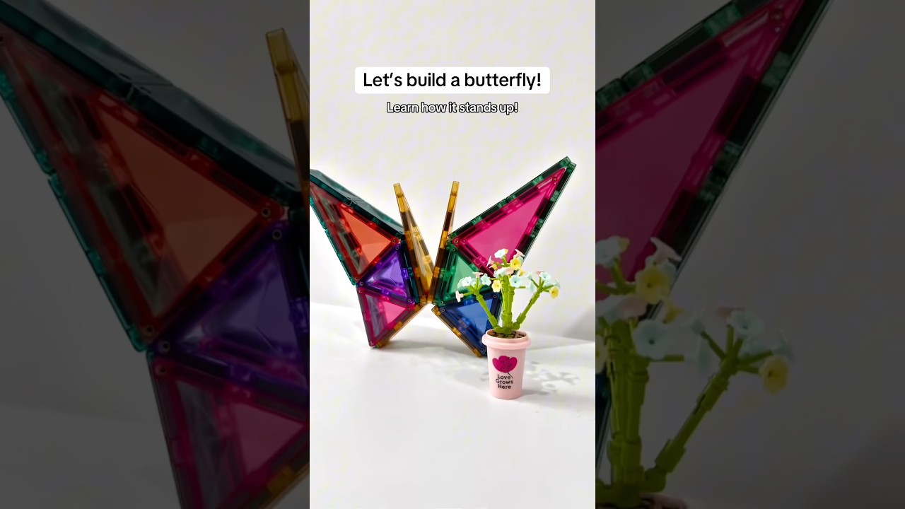 Let's Build a Butterfly with CONNETIX Magnetic Tiles!