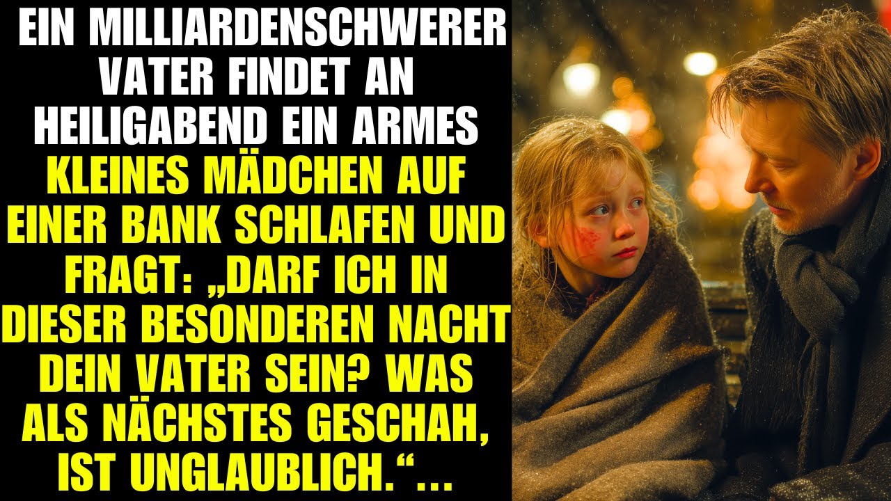 Milliardär entdeckt Mädchen an Heiligabend, bietet sich als Vater an – Unglaubliches folgt.