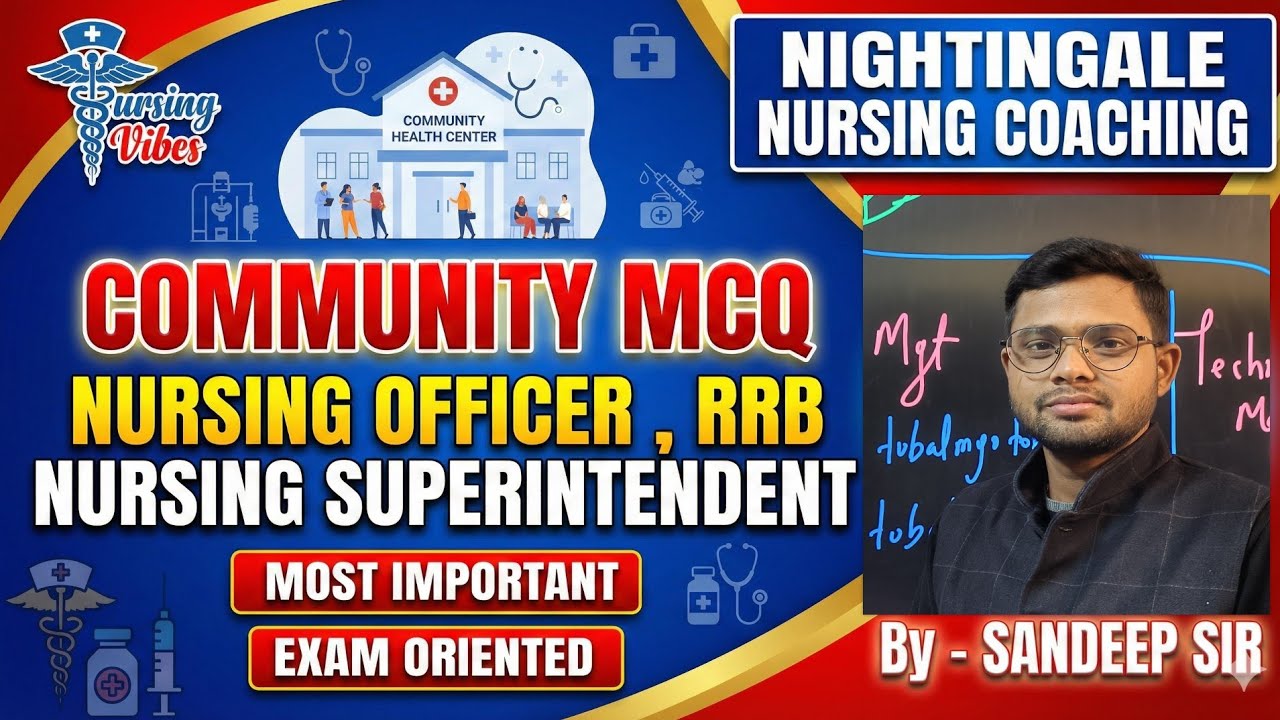 COMMUNITY MCQ FOR RRB NURSING SUPRITENDENT KGMU SGPGI NURSING OFFICER