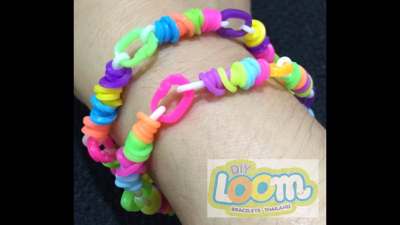 คลิปสอนถักกำไลข้อมือซิลิโคนลูมแบนด์ลาย 
