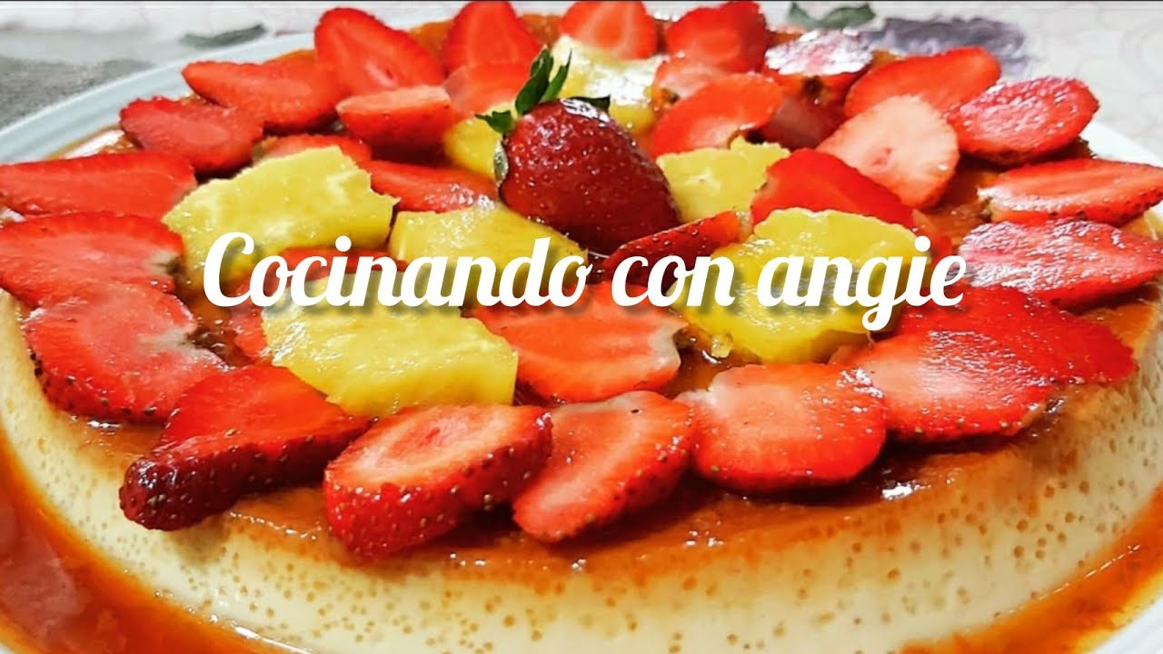 como preparar un rico postre con tres leches  caramelo y fresas 😋