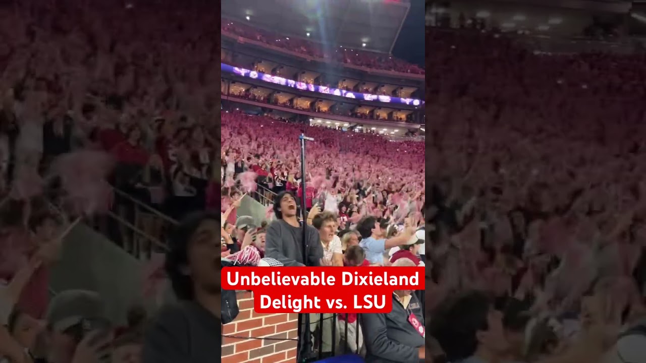 AND LSU!!! Alabama students took Dixieland Delight to another level against LSU. 🏈🐘#RollTide