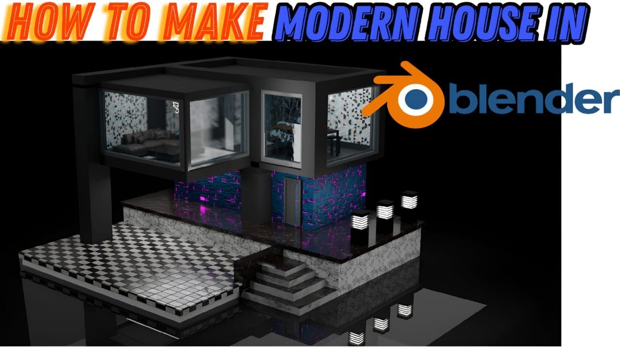 How make a modern house in blender | How to design modern house in blender for begginers