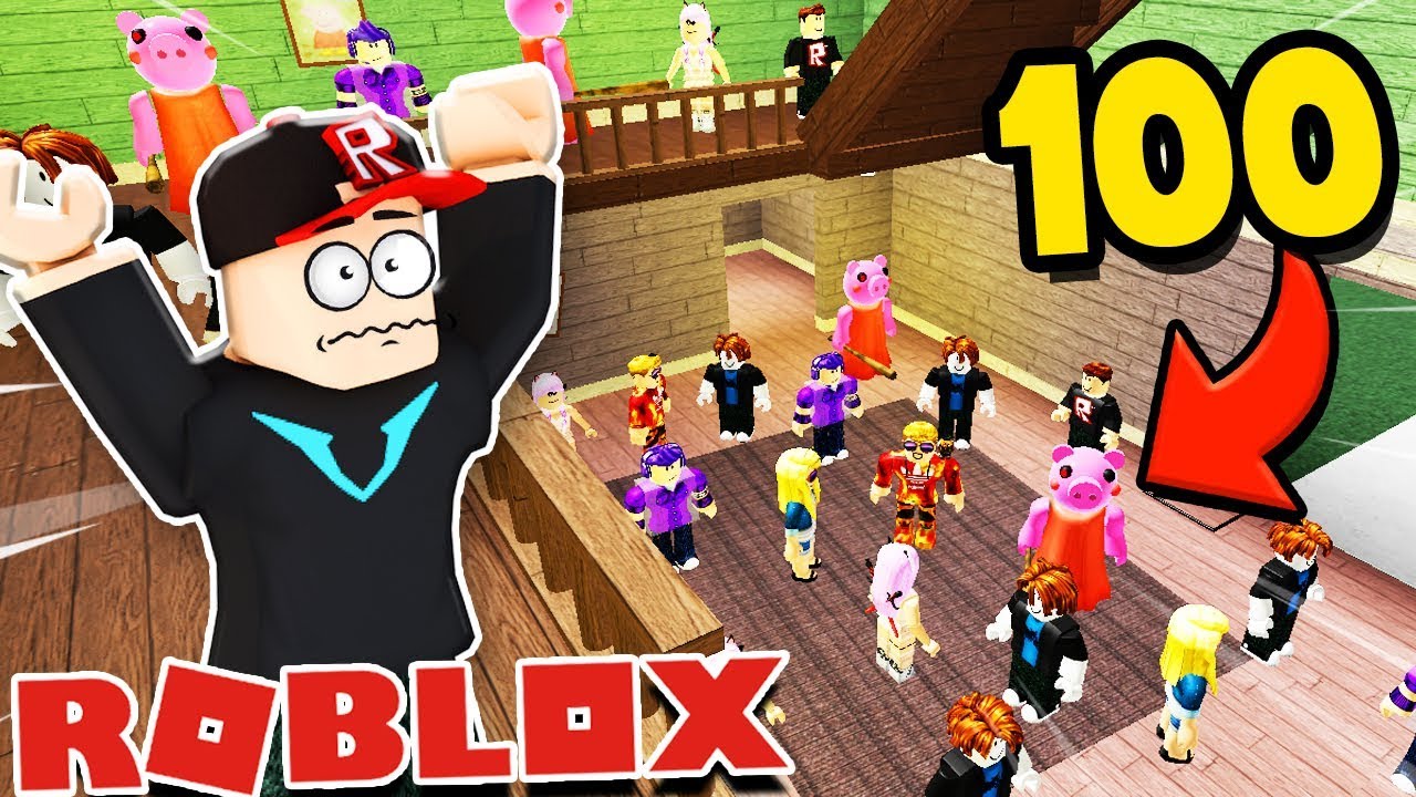 ROBLOX PIGGY Ale Na Mapie Jest 100 GRACZY