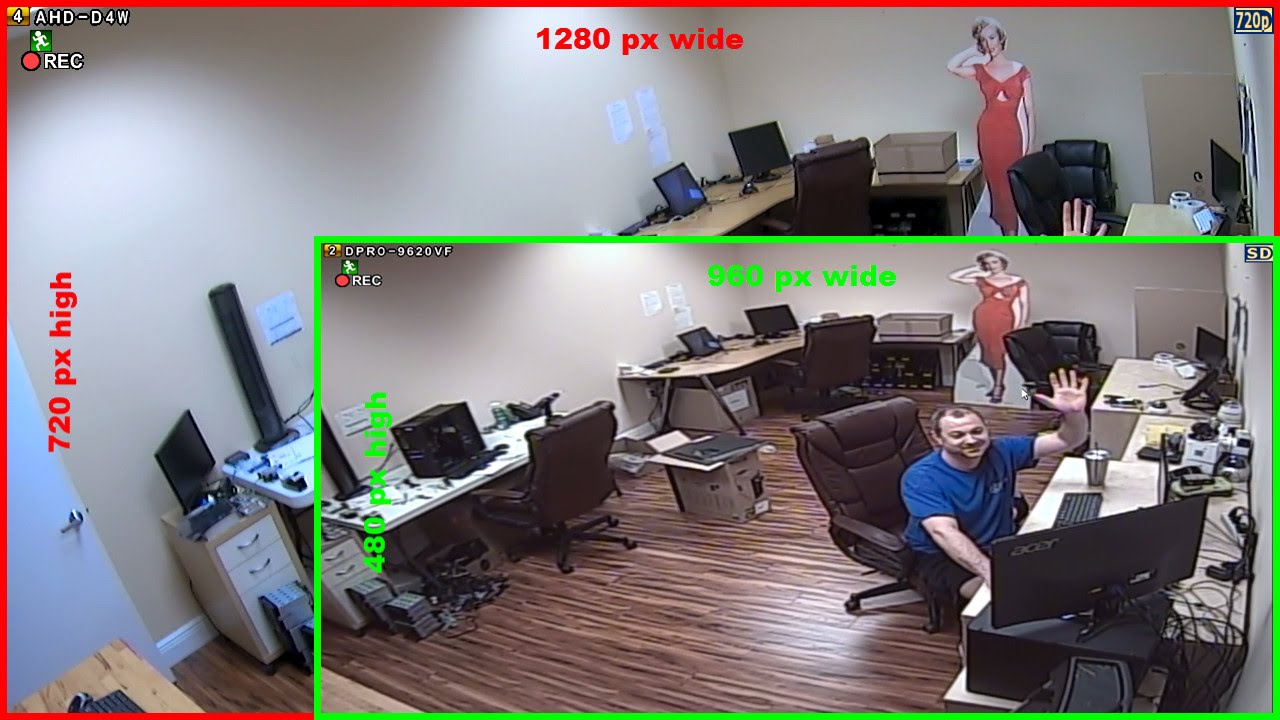 HD CCTV Camera (720p AHD) vs SD CCTV Camera (960H) Video Surveillance