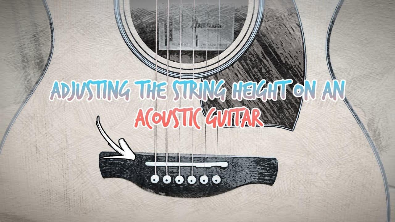Adjusting the string height on an acoustic guitar #acousticguitar #maintenance #saddle #stringpillow