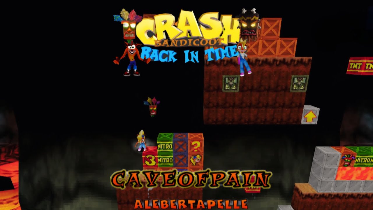Crash Bandicoot - Back In Time Fan Game: Custom Level: Cave Of Pain By Alebertapella