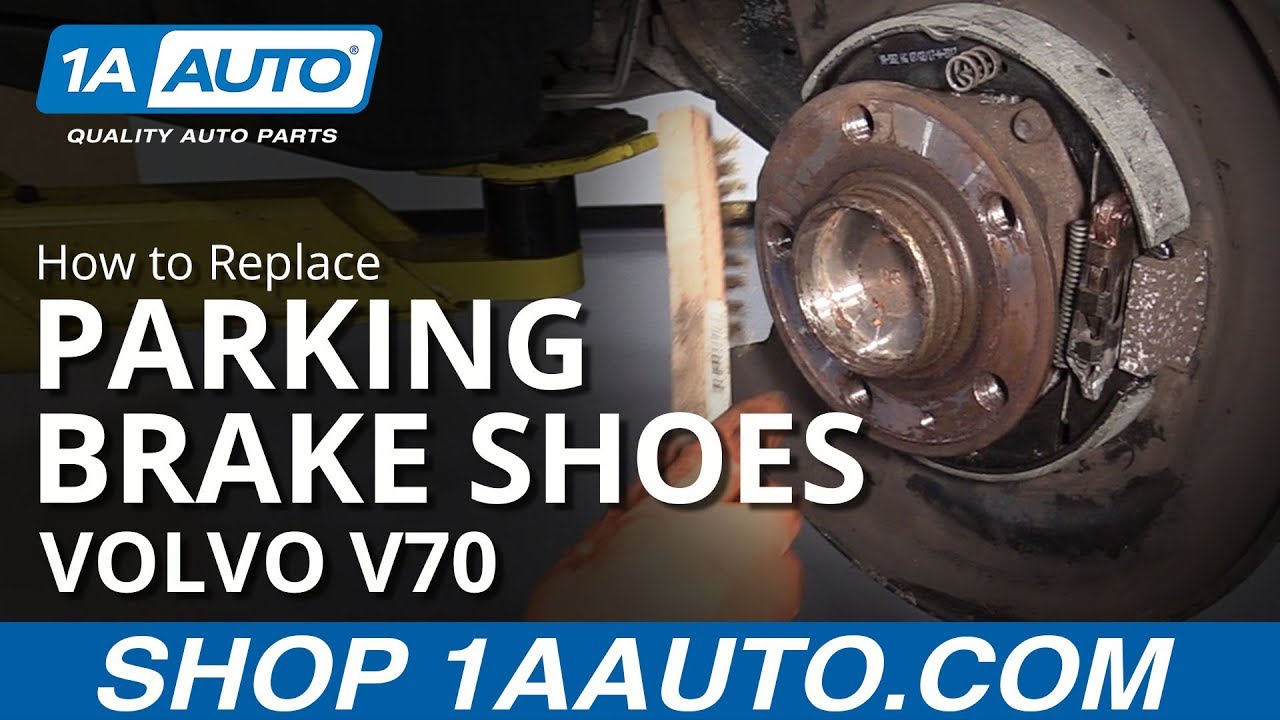 Как заменить колодки стояночного тормоза на Volvo V70 00-07
