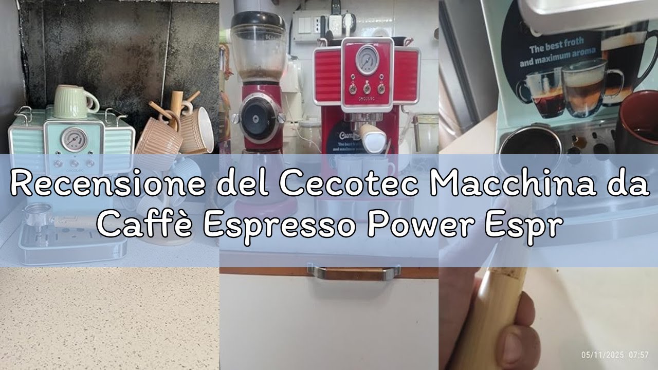 Recensione del Cecotec Macchina da Caffè Espresso Power Espresso 20 Tradizionale Light Blue. 1350 W,