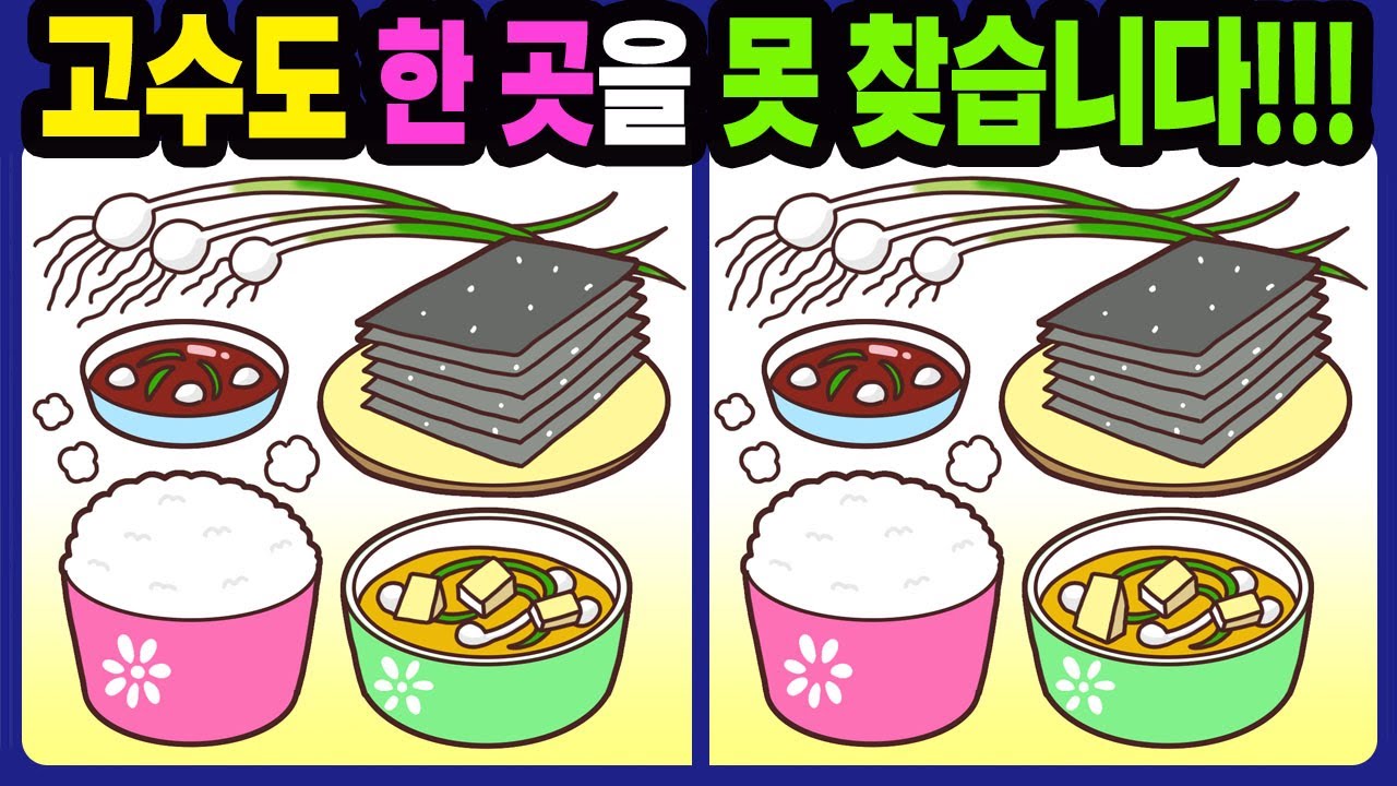 【다른그림찾기/치매예방】고수도 한 곳을 못 찾습니다!【틀린그림찾기/두뇌운동/숨은그림찾기/Find the Difference/치매예방퀴즈】839