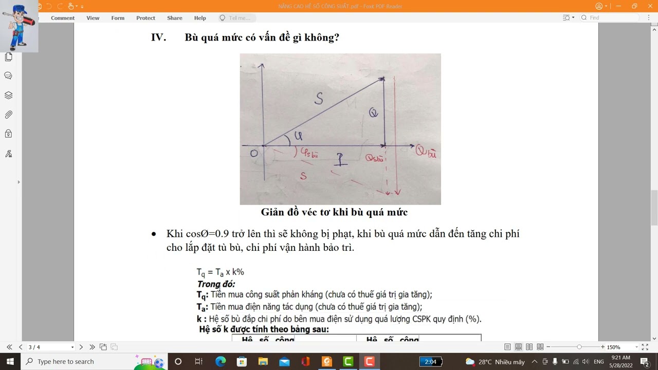 Tại sao phải bù công suất phản kháng và tác dụng của nó