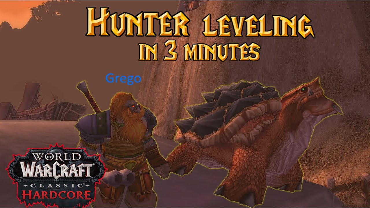 Hardcore Hunter Leveling in 3 minutes - WoW Classic