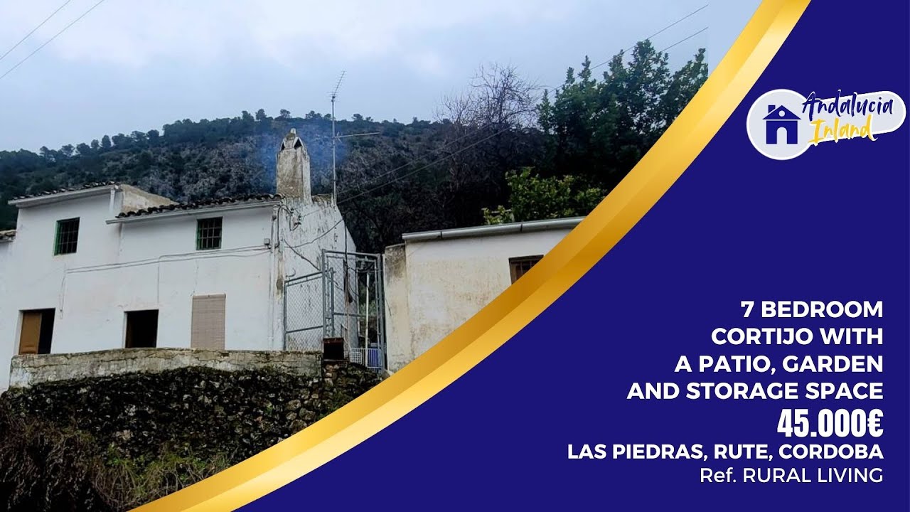 7 BED CORTIJO WITH A PATIO, GARDEN AND STORAGE SPACE FOR SALE IN SPAIN ANDALUCIA INLAND RURAL LIVING