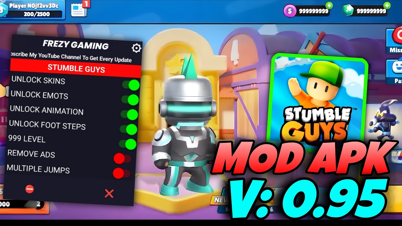 Stumble Guys Mod menu (Latest Version) | Unlimited Gems, All Skins Unlocked - Stumble Guys Mod Apk