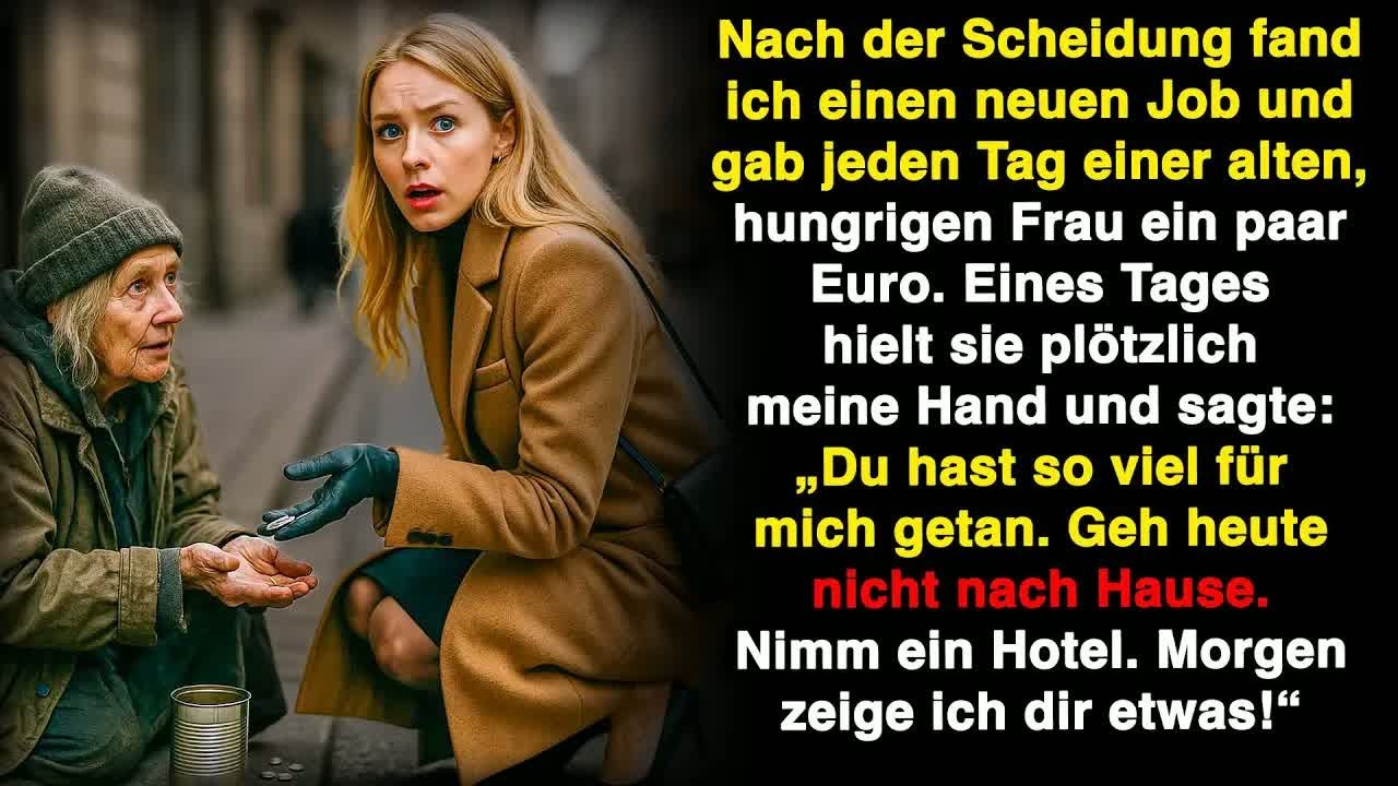 Ich gab der alten Frau jeden Tag Kleingeld  Eines Tages hielt sie mich an und sagte