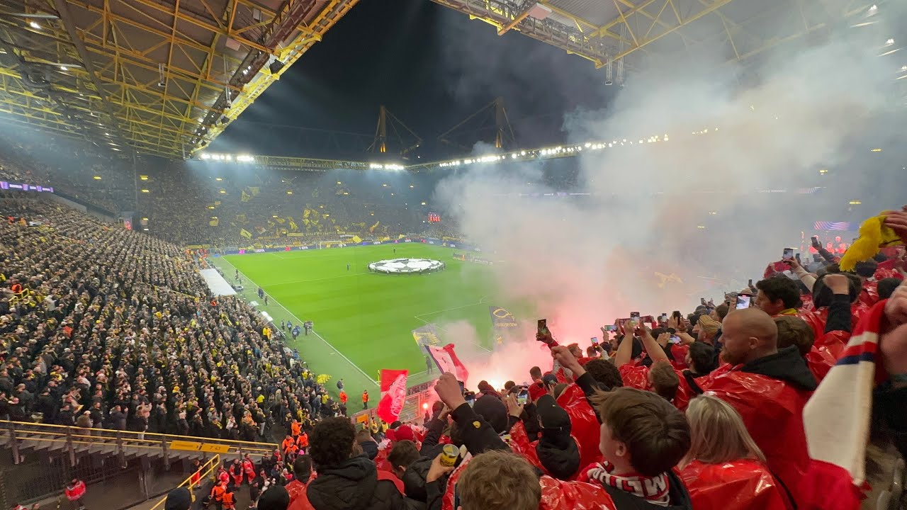 Déplacement Dortmund pour le huitième de finale de ligue des champions du LOSC cortège/avant match