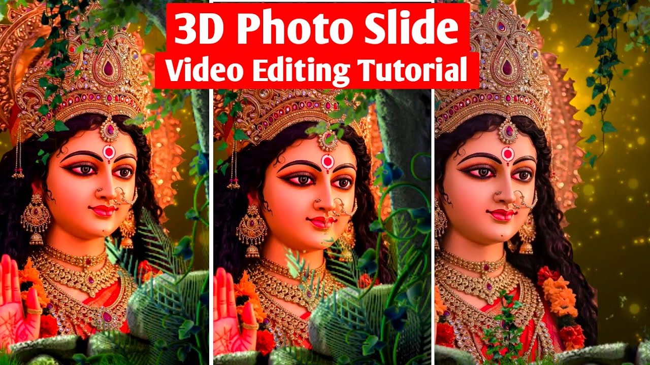 4K+ Full Screen Navratri Special 3D Photo Slide Status Video Editing Alight Motion || Vinit Sah