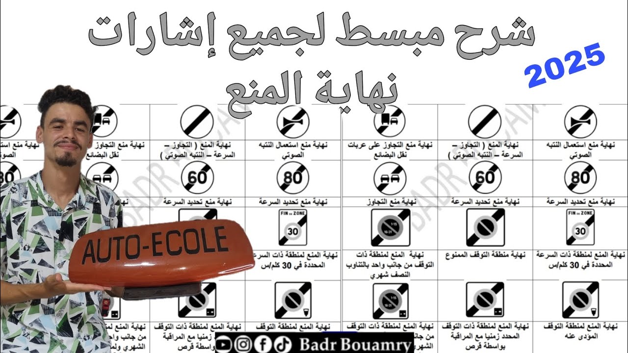 شرح مبسط لجميع إشارات نهاية المنع