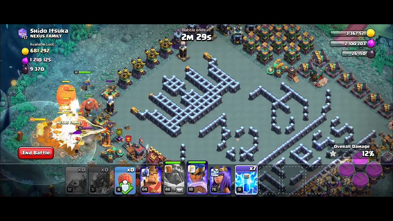 Coc top 1 player attack 🙀#clashofclans #coc #th16rootriderattack #new #gaming 
