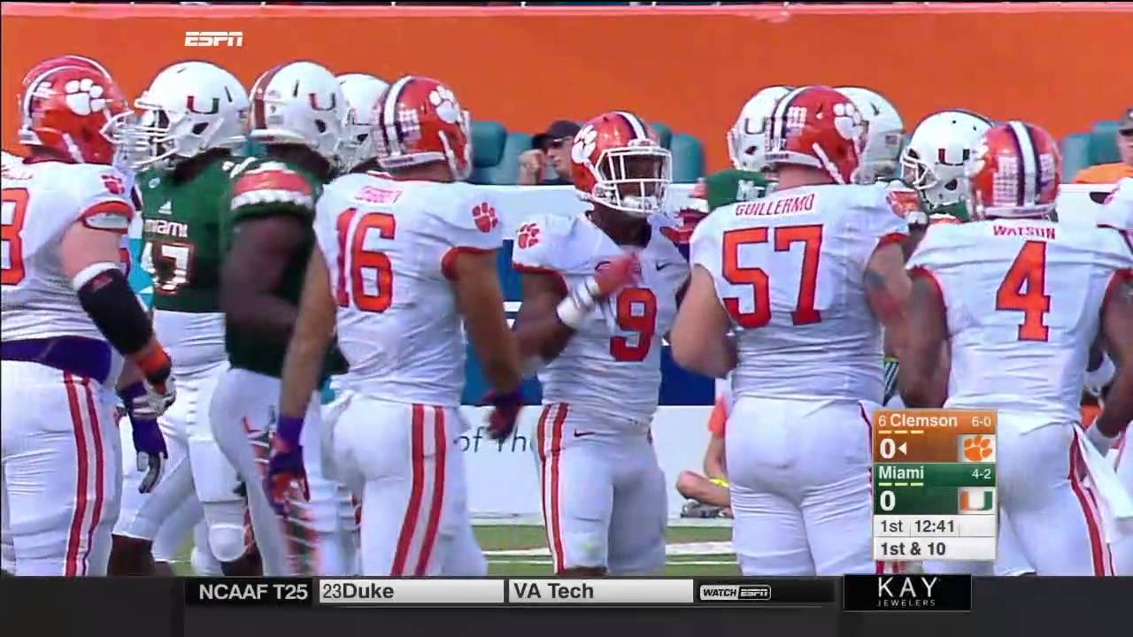 NCAAF - Clemson at Miami (2015)