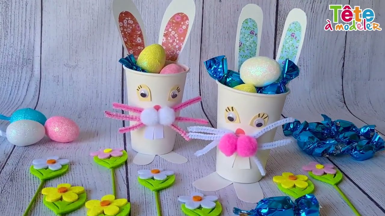 🐇❤️ [TUTO] Comment faire un lapin mignon avec un gobelet en carton
