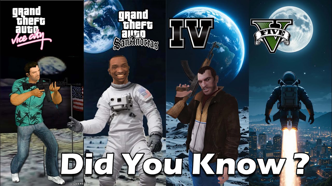 Visiting the Moon in Every GTA Game | Hidden Secrets in GTA 6 will also be included soon!