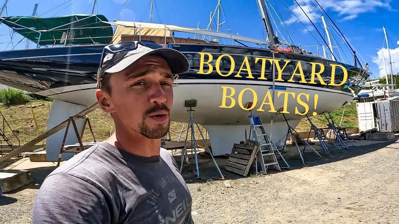 Random Boat Boatyard Tour (Dry Dock Boats On The Hard!)